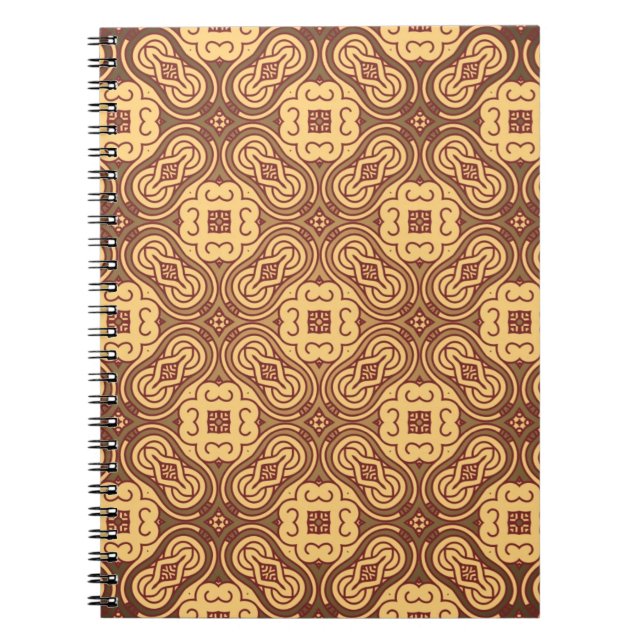 Colourful retro pattern background notebook (Front)