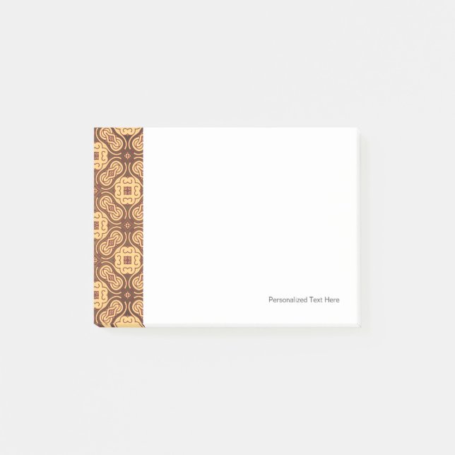Colourful retro pattern background post-it notes (Front)