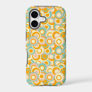 Colourful retro pattern in pastel shades of orange