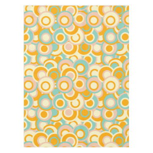 Colourful retro pattern in pastel shades of orange tablecloth