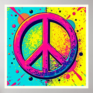 Colourful Retro Peace Sign