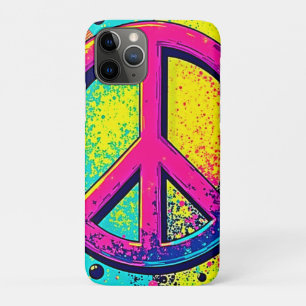 Colourful Retro Peace Sign iPhone 11 Pro Case