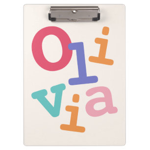 Colourful Retro Personalised Name Clipboard