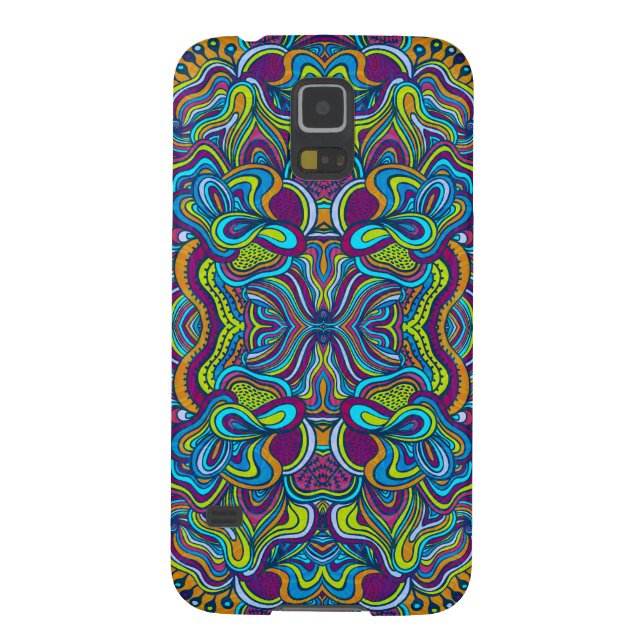 Colourful Retro Psychedelic Abstract Swirls Case-Mate Samsung Galaxy Case (Back)