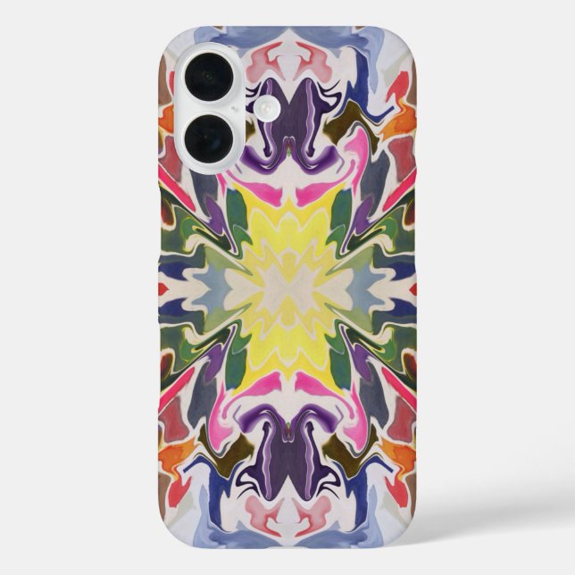 Colourful Retro Psychedelic Kaleidoscope Abstract Case-Mate iPhone Case (Back)