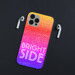 Colourful Retro Rainbow Bright Side Happy  iPhone 12 Case