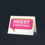Colourful Retro Speech Bubble Merry Christmas Card<br><div class="desc">Colourful Retro Speech Bubble Merry Christmas Card</div>