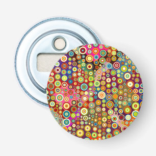 Colourful Retro Spots + your idea Bottle Opener
