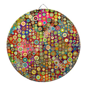 Colourful Retro Spots + your idea Dartboard