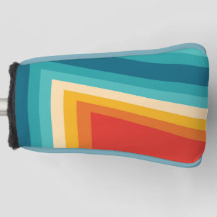 Colourful Retro Stripe - 70s, 80s Golf Head Cover