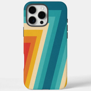 Colourful Retro Stripes  -   70s 80s  Design iPhone 16 Pro Max Case