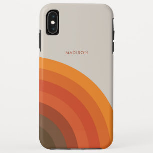 Colourful Retro Stripes 70s 80s Golden Brown Orang Case-Mate iPhone Case