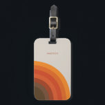Colourful Retro Stripes 70s 80s Golden Brown Orang Luggage Tag<br><div class="desc">This Vintage Design luggage tag makes sure you'll always find your luggage when travelling! It features 70s inspired graphic design in shades of orange,  red and brown. This Retro inspired luggage tag can be personalised with your name or text of choice.</div>