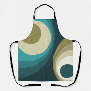 Colourful retro style circles design apron