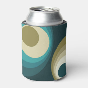 Colourful retro style circles design can cooler