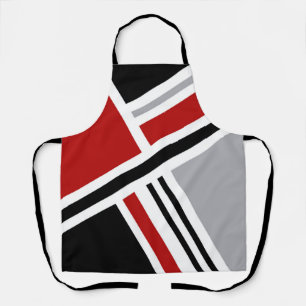Colourful retro style design with geometric shapes apron