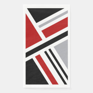Colourful retro style design with geometric shapes napkin