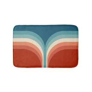 Colourful Retro style double arch decoration Bath Mat