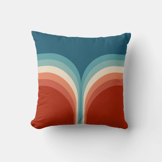 Colourful Retro style double arch decoration Cushion (Front)