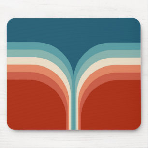 Colourful Retro style double arch decoration Mouse Pad