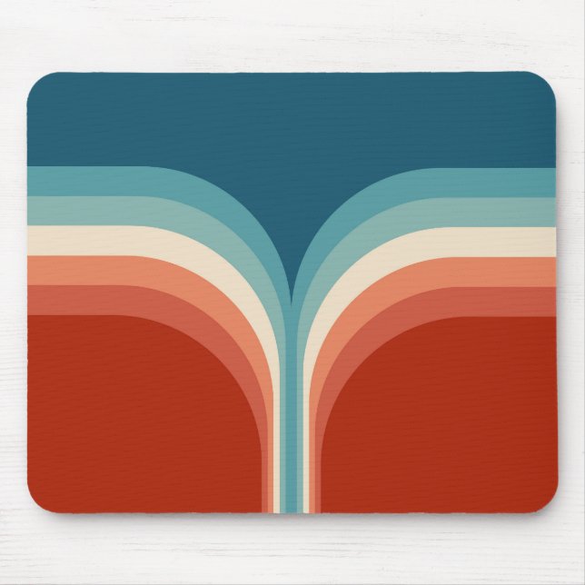 Colourful Retro style double arch decoration Mouse Pad (Front)