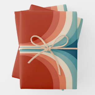 Colourful Retro style double arch decoration Wrapping Paper Sheet