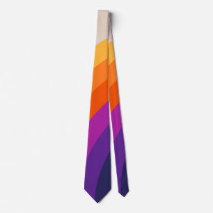 Colourful retro style rainbow art tie