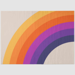 Colourful retro style rainbow art tissue paper