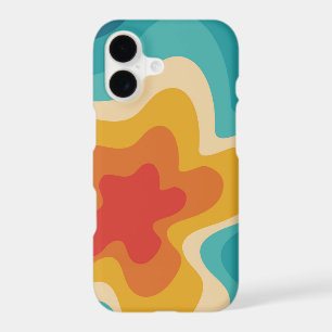 Colourful retro style swirl design