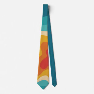 Colourful retro style swirl design  tie