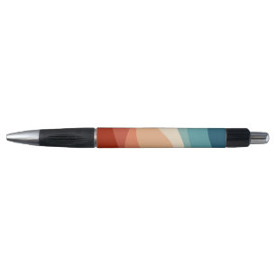 Colourful retro style waves decoration
