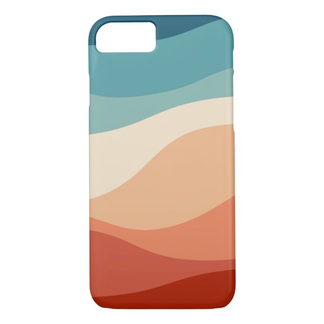 Colourful retro style waves decoration Case-Mate iPhone case (Back)