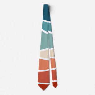 Colourful retro style waves tie