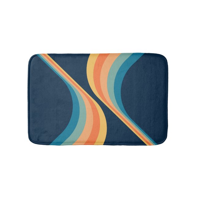 Colourful retro style wings design  bath mat (Front)