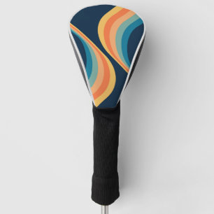 Colourful retro style wings design golf head cover