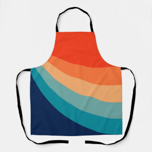Colourful retro sun rays apron