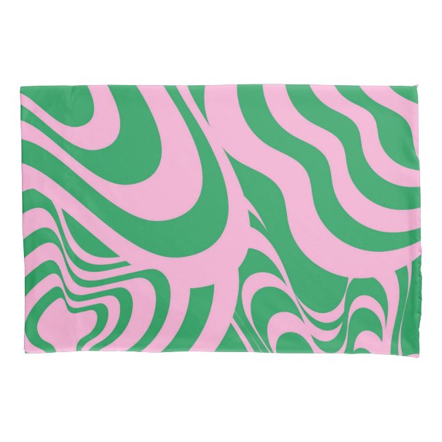 Colourful Retro Swirl Groovy Y2K Pattern  Pillowcase (Front)
