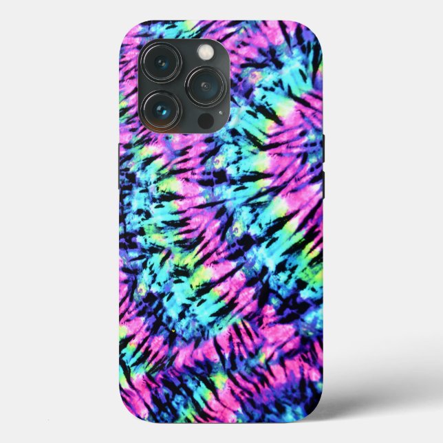 Colourful Retro Tie-Dye Case-Mate iPhone Case (Back)