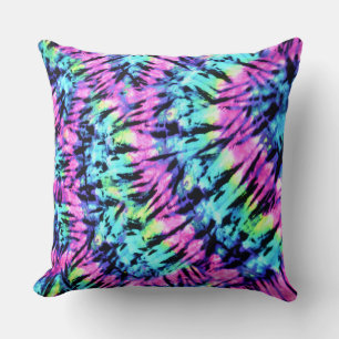 Colourful Retro Tie-Dye Cushion
