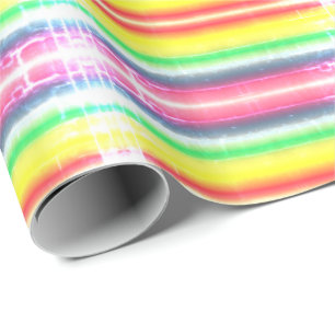 Colourful retro tie dye pattern wrapping paper
