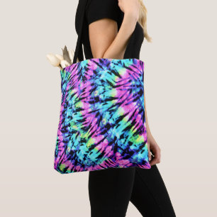 Colourful Retro Tie-Dye Tote Bag