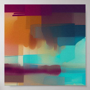 Colourful retro tone blend poster