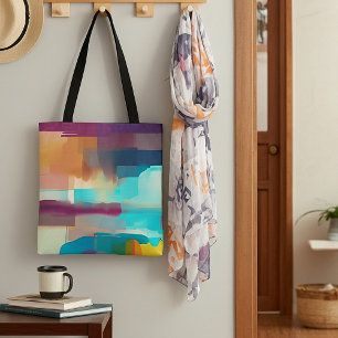 Colourful retro tone blend tote bag