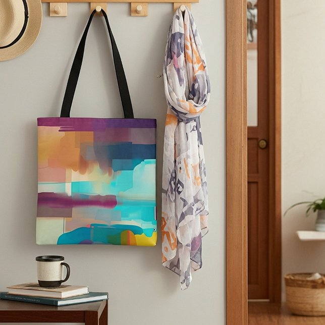 Colourful retro tone blend  tote bag (Creator Uploaded)