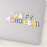 Colourful Retro Typography Hanukkah<br><div class="desc">Cute and colourful Hanukkah greeting with fun retro typography.</div>