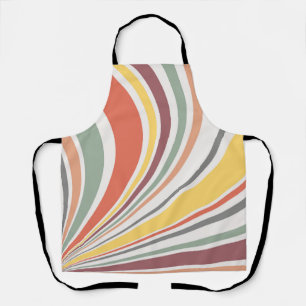 Colourful retro vibes apron