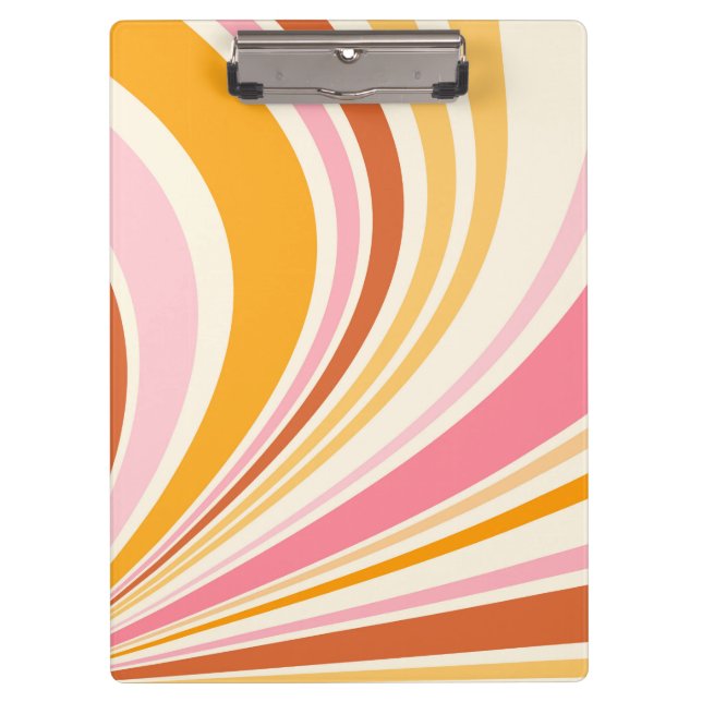 Colourful retro vibes clipboard (Front)