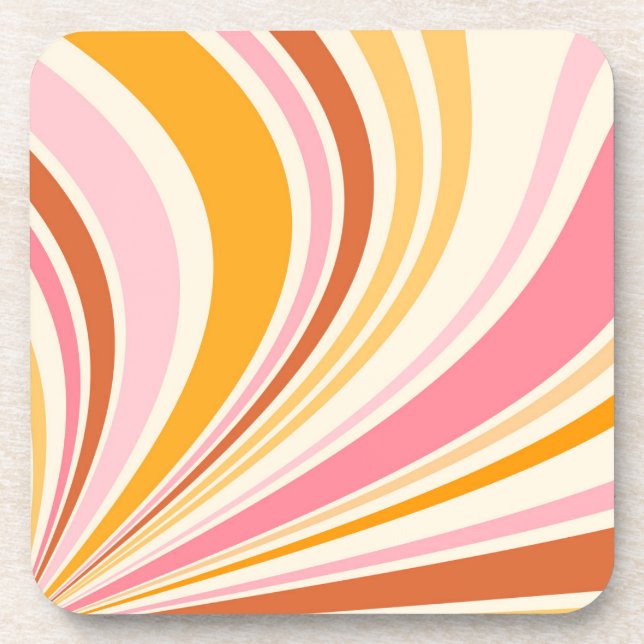 Colourful retro vibes coaster (Front)