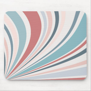 Colourful retro vibes in pink, blue and grey mouse pad