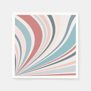Colourful retro vibes in pink, blue and grey napkin